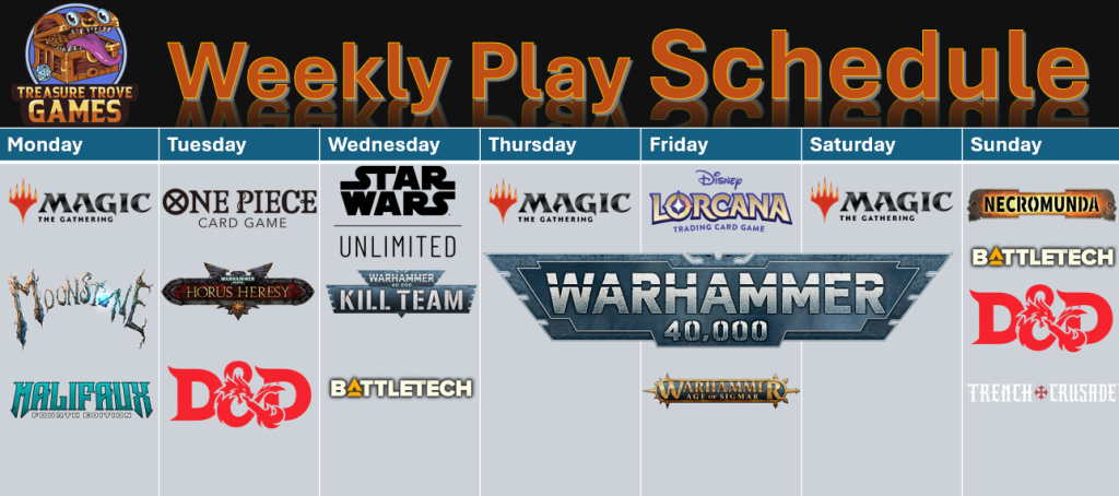 Play Schedule Sept 2025